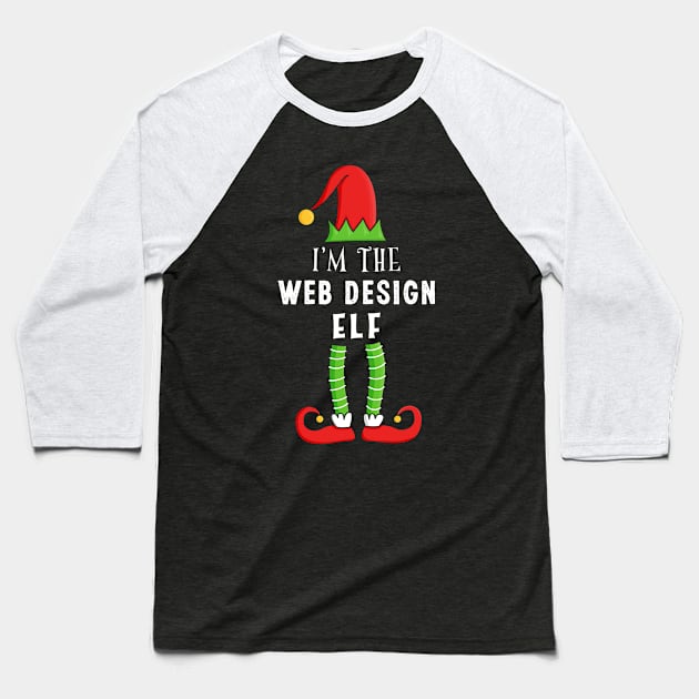 Web Design Elf Christmas Matching Family Gift Baseball T-Shirt by qwertydesigns